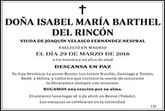 Isabel María Barthel del Rincón